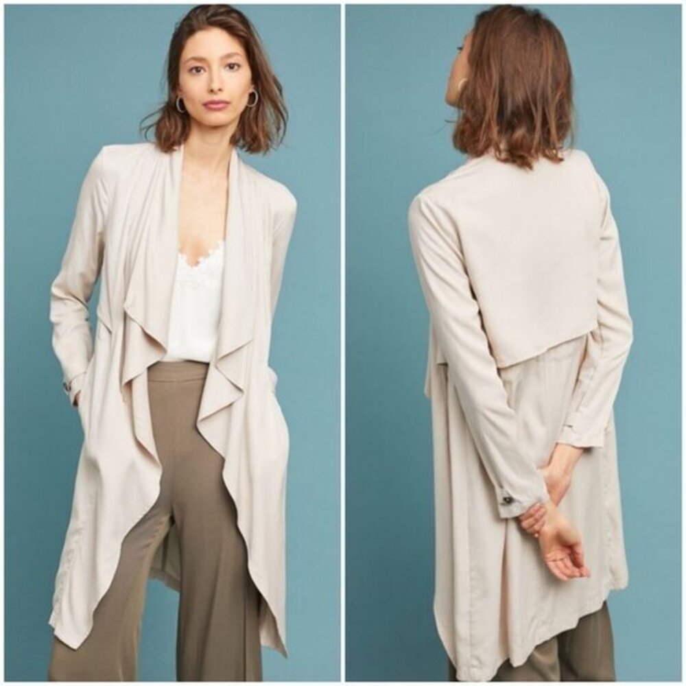 Cupcakes and Cashmere Angela Draped Trench - Size XS